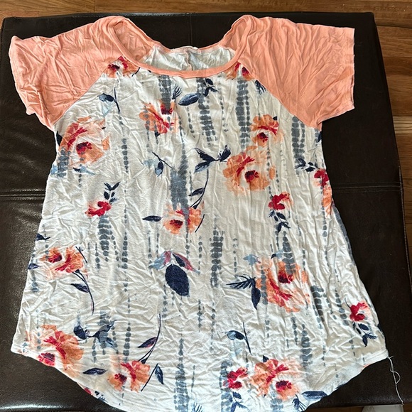 a.gain Tops - Floral peachy tee